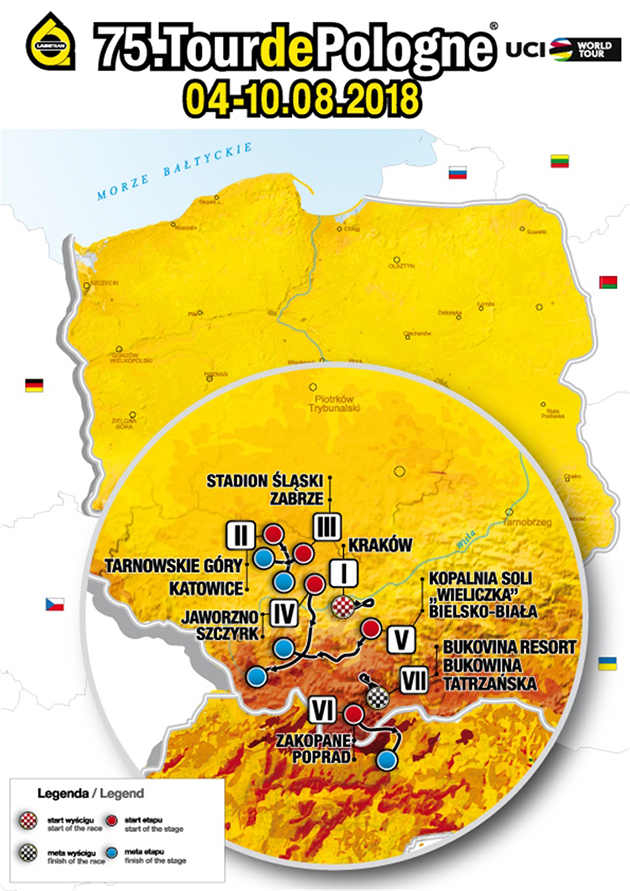 Tour of Poland map